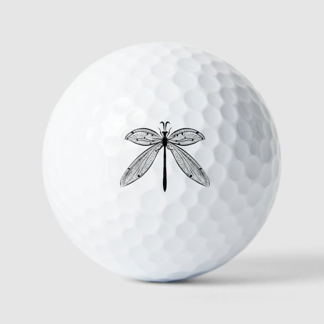 Cool Dragonfly Cottagecore Insect Entomology Golf Balls (Front)