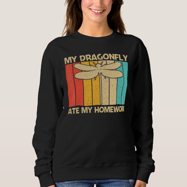 Cool Dragonfly For Kids Boys Entomology Insect Sweatshirt (Front)