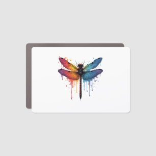 Cool Dragonfly on colorful painted Dragonfly Car Magnet