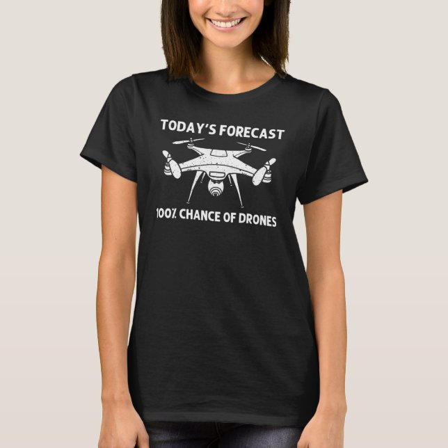 Cool Drone For Men Women Drone Pilot FPV Aerial RC T-Shirt (Front)
