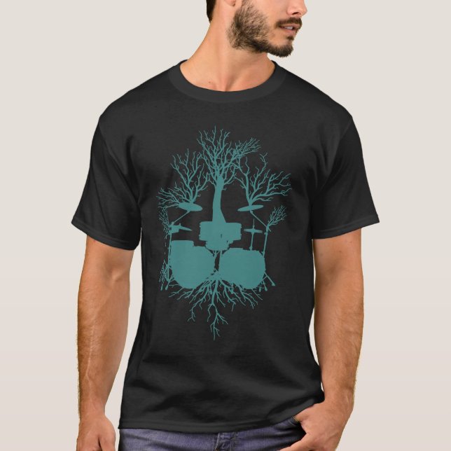 Cool Drum  For Men Women Kids Drummer Musician Dru T-Shirt (Front)