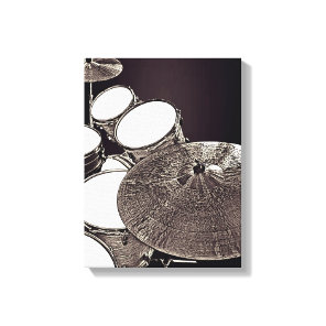 Cool Drum Kit Canvas Drummer Art Snare Cymbal Print