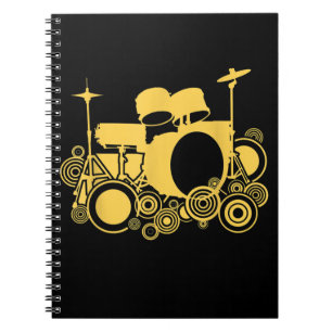 cool drum kit percussion drummer notebook