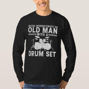 Cool Drummer Men Dad Drum Set Player Drum Kit Musi T-Shirt