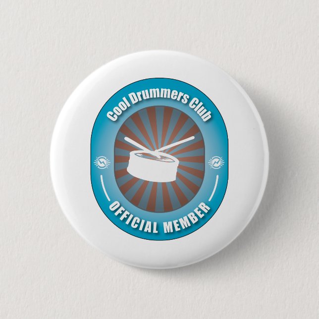Cool Drummers Club Pinback Button (Front)