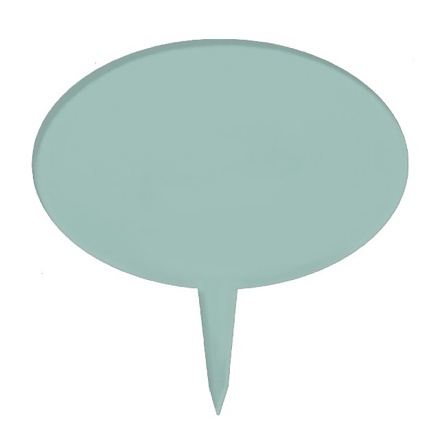Cool Duck egg blue - add own text, image, design Cake Topper (Front)