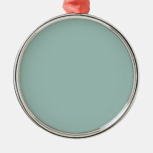 Cool Duck egg blue - add own text, image, design Metal Ornament