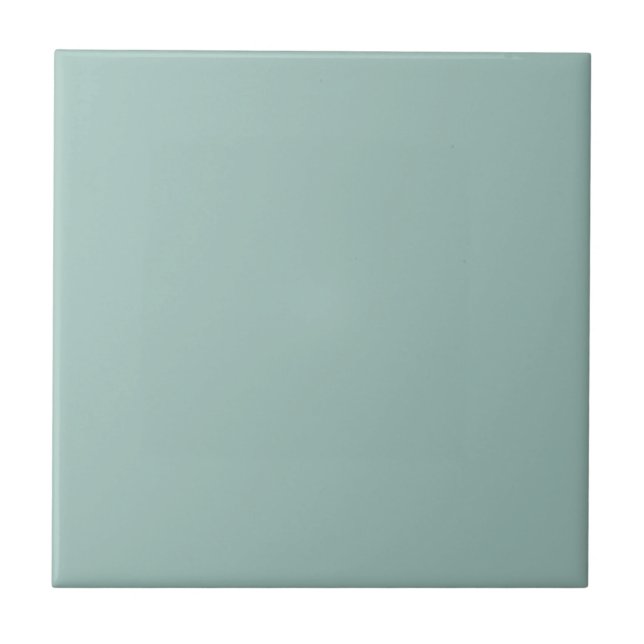 Cool Duck egg blue - add own text, image, design Tile (Front)