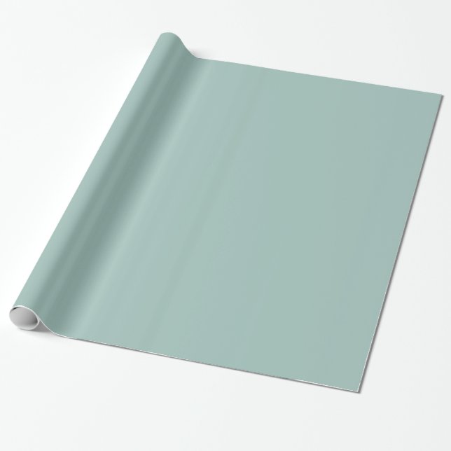 Cool Duck egg blue - add own text, image, design Wrapping Paper (Unrolled)