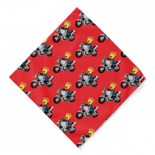 Cool Duck Riding a Motorcycle Bandana
