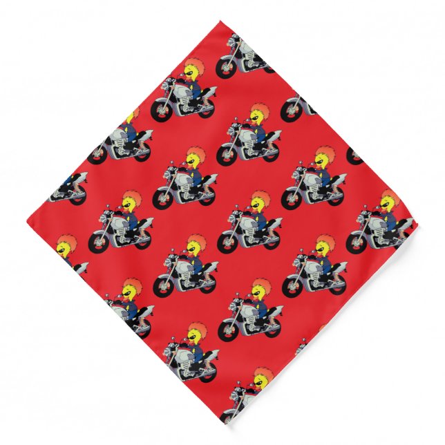 Cool Duck Riding a Motorcycle Bandana (Front)