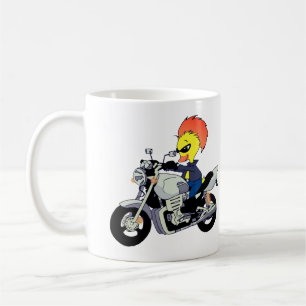Cool Duck Riding a Motorcycle Coffee Mug