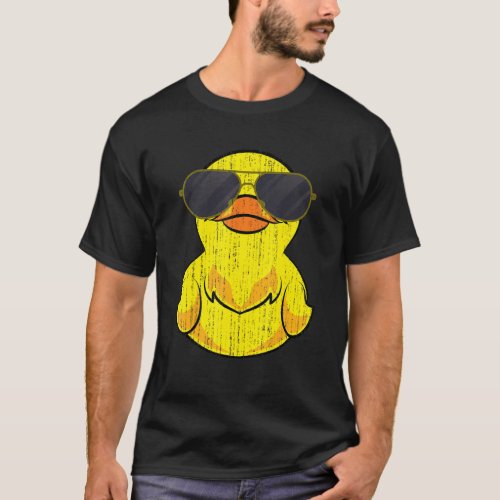 Cool Duckie Sunglasses Duckling Funny Ducky Rubber T_Shirt