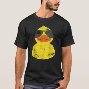 Cool Duckie Sunglasses Duckling Funny Ducky Rubber T-Shirt
