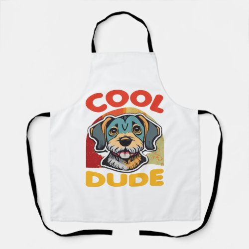 Cool Dude Dog Lover Apron
