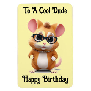 Cool Dude Hamster Flexible Photo Magnet