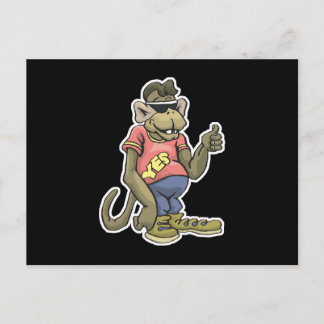 cool dude monkey postcard