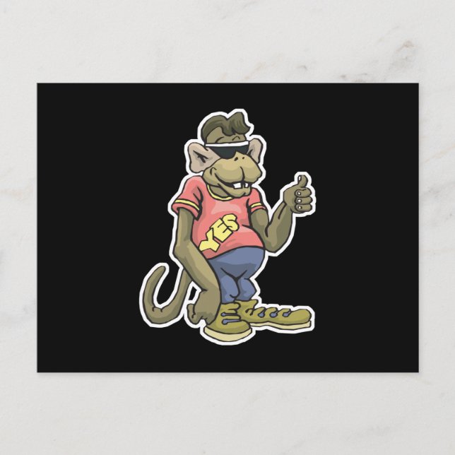 cool dude monkey postcard (Front)
