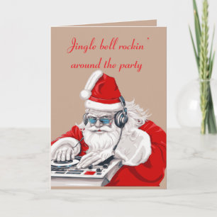 Cool Dude Old Skool Eighties Christmas DJ Card