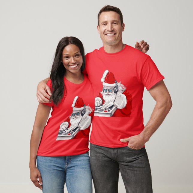 Cool Dude Old Skool Eighties Christmas DJ T-Shirt (Unisex)