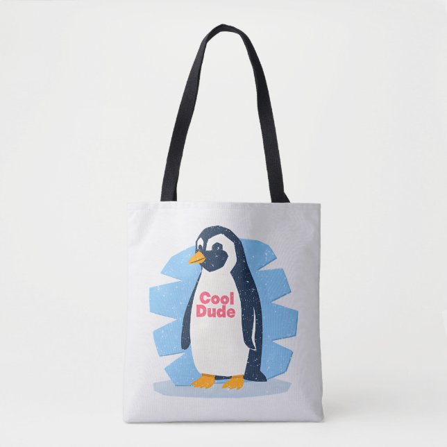 Cool Dude Penguin Tote Bag (Front)