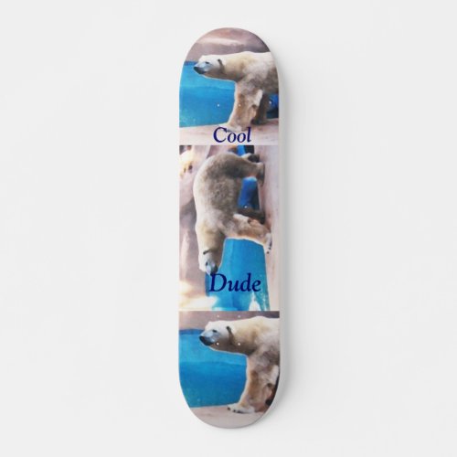 Cool Dude Polar Bear Boar Skateboard Deck