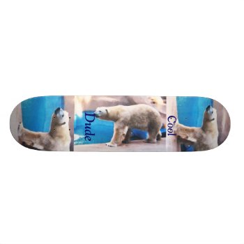 Cool Dude Polar Bear Boar Skateboard Deck by patcallum at Zazzle