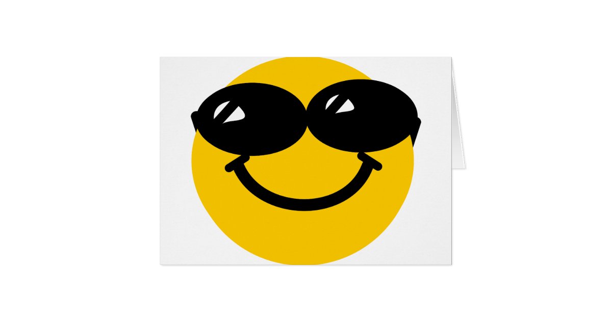 Cool dude smiley card | Zazzle