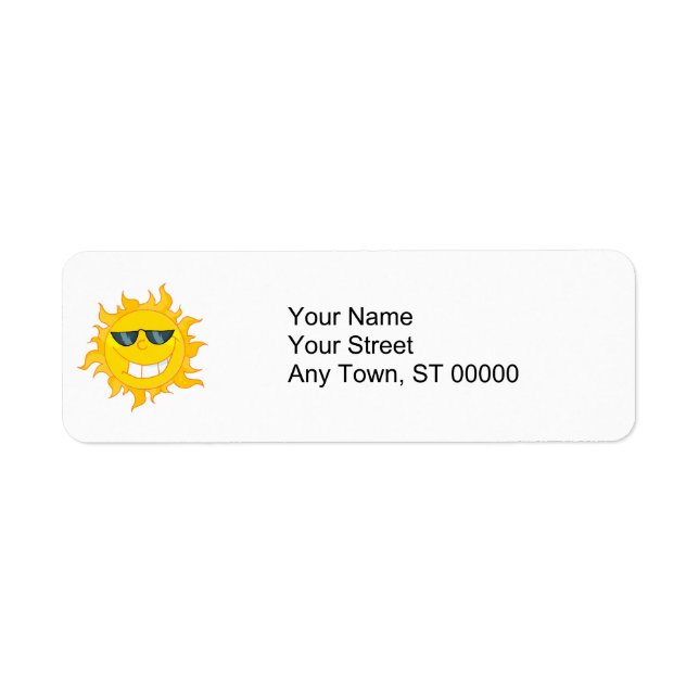 cool dude sun sunshine label (Front)