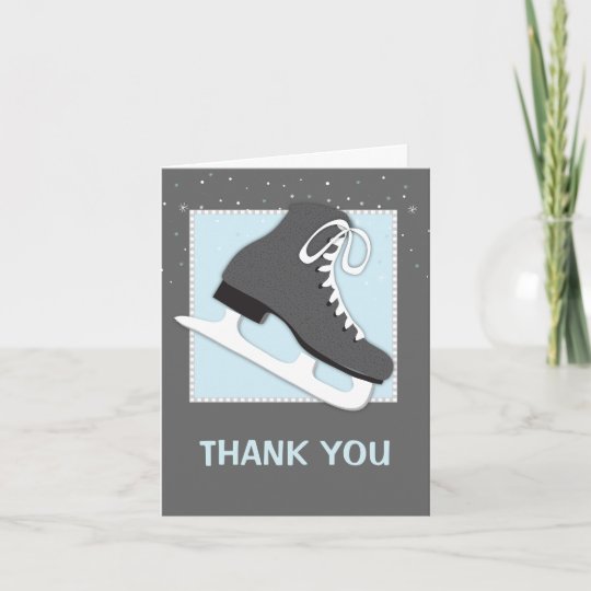 Rnk Rat Hockey Fgure Skatng 5x7 Greetng Card Blank Nsde Dgtal