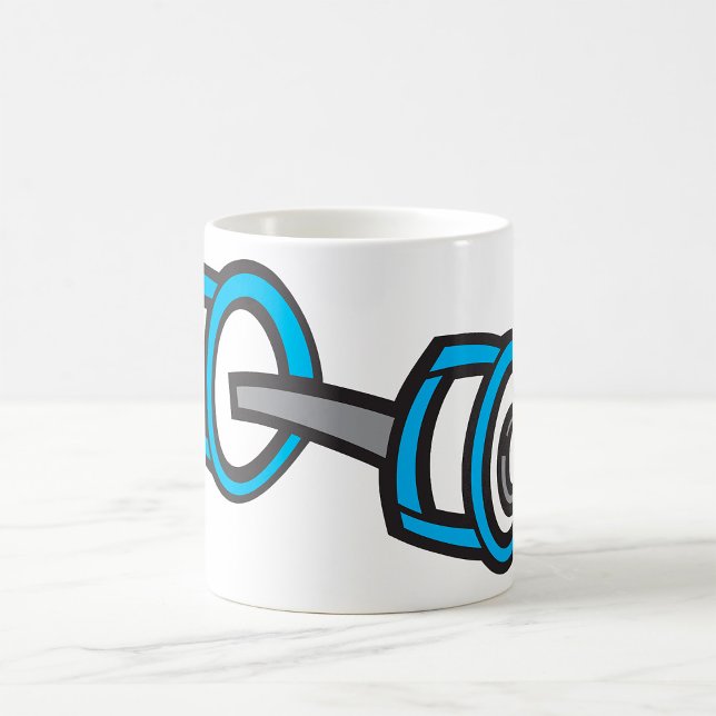 Cool Dumbbell Fitness Blue and Gray Gym Graphic  Coffee Mug (Creator Uploaded)
