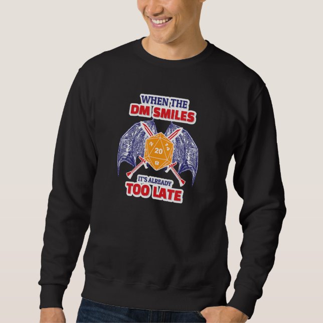 Cool Dungeons And Dragons Tabletop Game Sweatshirt (Front)