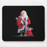 Cool Eagle In Xmas Mood For A Nice Usa Look  Mouse Pad