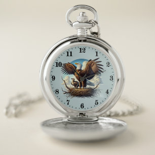 Cool eagle lovers bird pocket watch