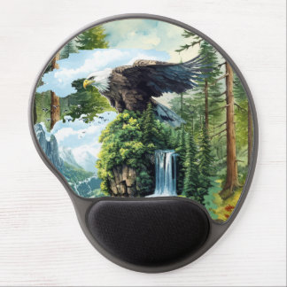 Cool eagle lovers clouds gel mouse pad