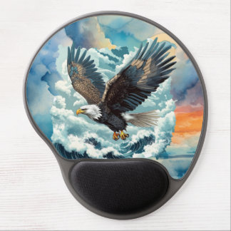 Cool eagle lovers clouds gel mouse pad