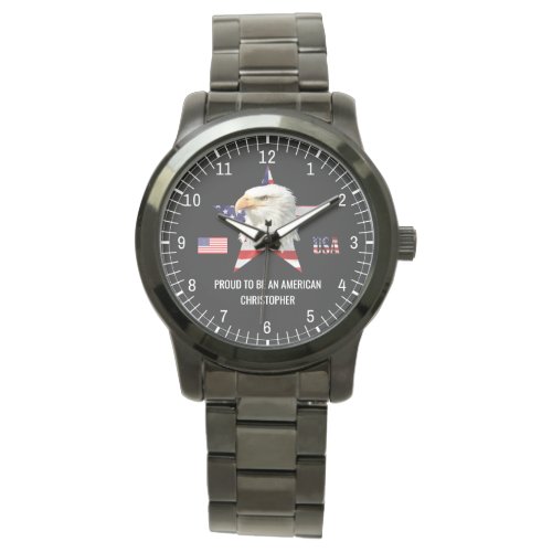 Cool Eagle The American Flag Patriotic Watch