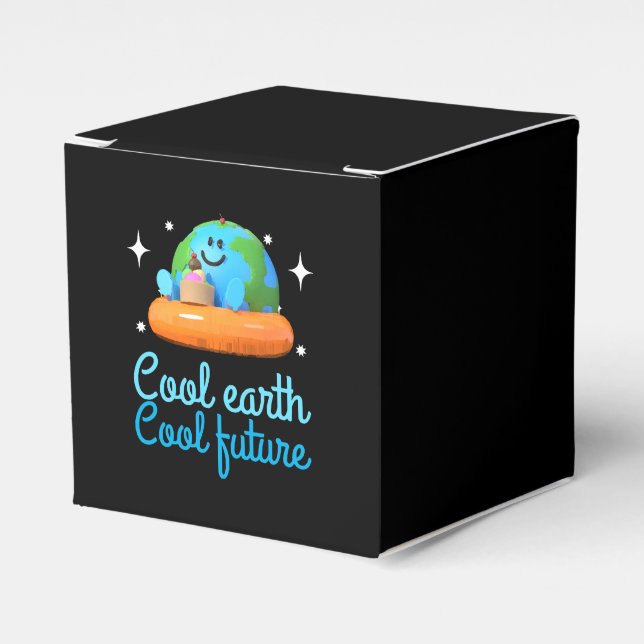 Cool earth, Cool future - Earth Favor Boxes (Front Side)