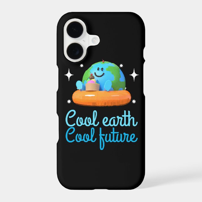 Cool earth, Cool future - Earth Iphone Case (Back)