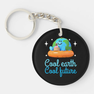 Cool earth, Cool future - Earth Keychain