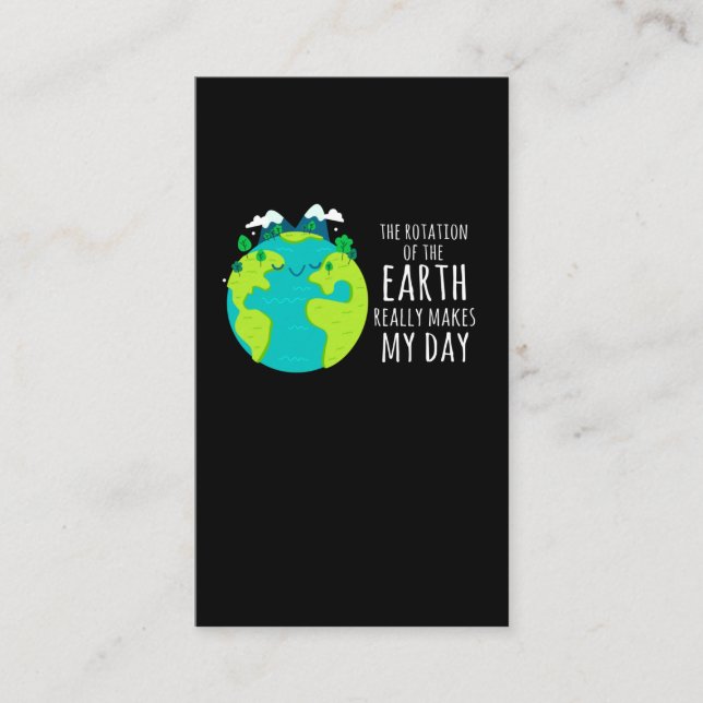 Cool Earth Day Funny Planet Humor Environmental Business Card (Front)