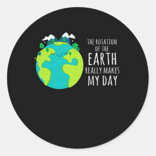 Cool Earth Day Funny Planet Humor Environmental Classic Round Sticker