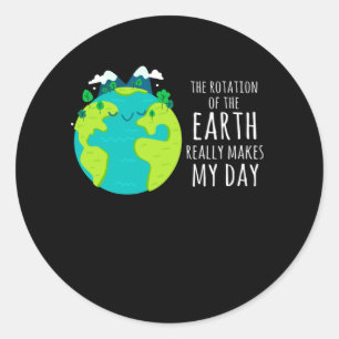 Cool Earth Day Funny Planet Humor Environmental Classic Round Sticker