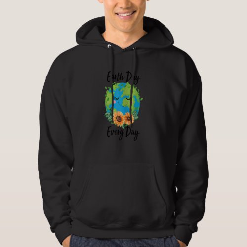 Cool Earth Day Sunflower Quote Earth Day For Kids  Hoodie