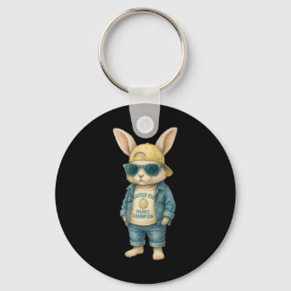 Cool Easter Bunny With Sungles For Boys Teens Men  Keychain