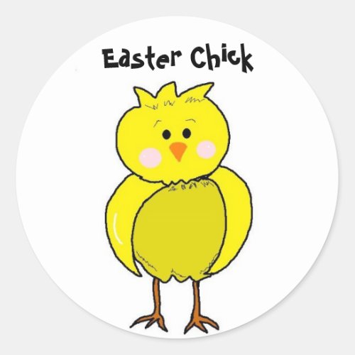 Cool Easter Chick Classic Round Sticker
