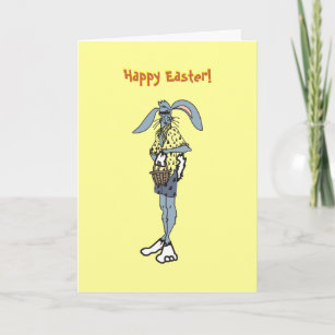 Cool Easter Rabbit with shades Holiday Card