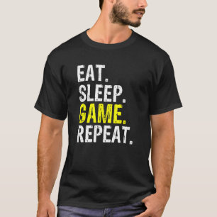 Cool Eat Sleep Game Repeat Gaming And Gamer Meme D T-Shirt