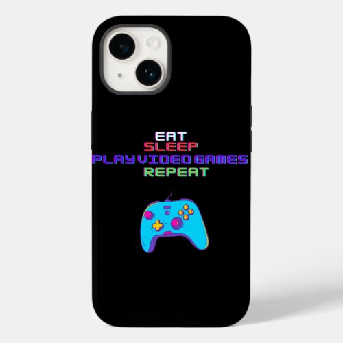 Cool Eat Sleep Play Video Games Repeat  Case_Mate iPhone 14 Case
