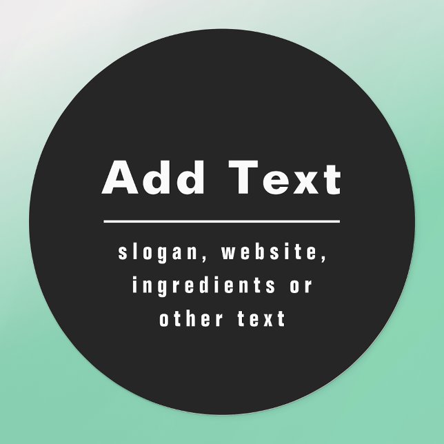 Cool Editable Brand Name | Black White Waterproof Labels (Creator Uploaded)